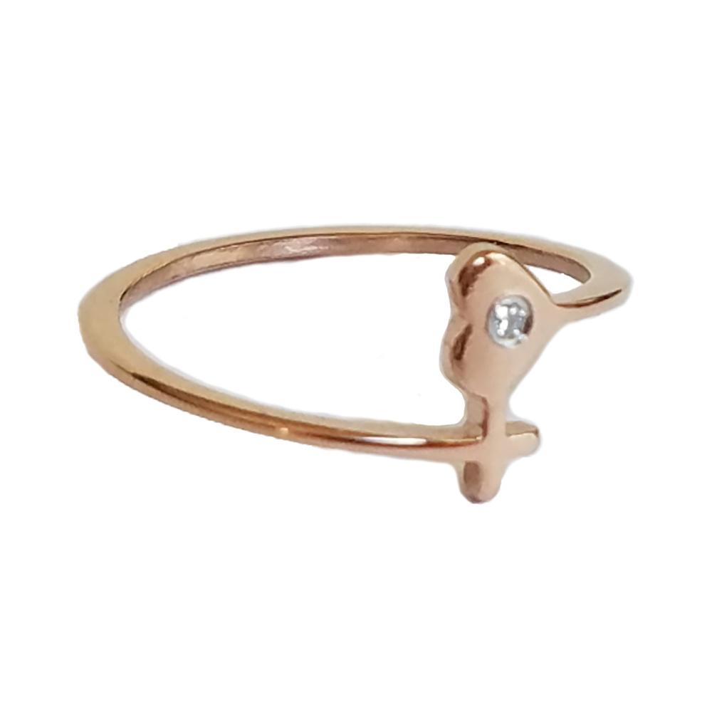 Stainless steel CZ ring